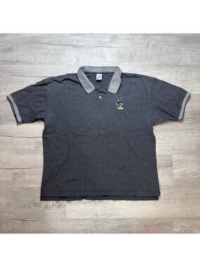 Vintage Warner Bros Golf Polo Shirt Men's 2XL Tasmanian Devil Looney Tunes 90s